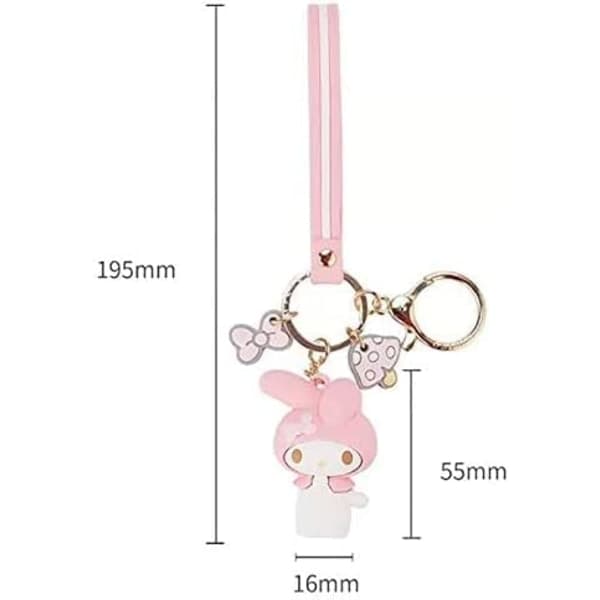 Sødt Kawaii Anime Tilbehør Nøglering 2 stk IC