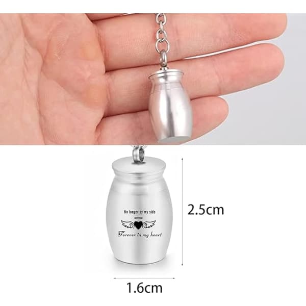 Mini-tuhka-avaimenperä ruostumattomasta teräksestä IC