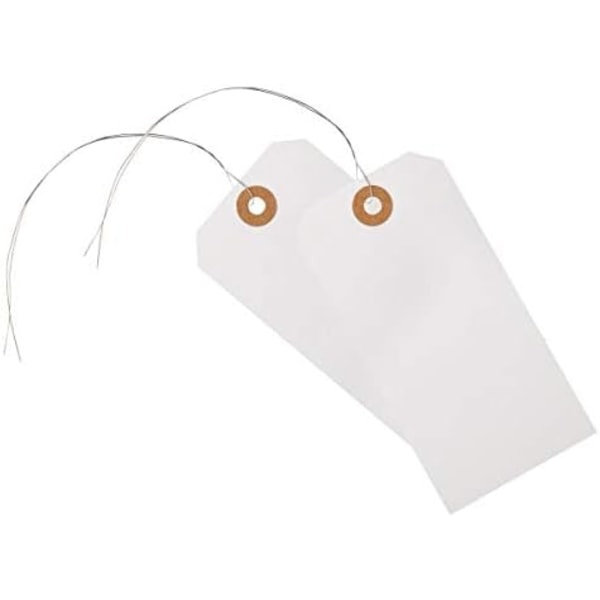 IC-fraktetiketter med snöre, 4 3/4 tum x 2 3/8 tum, 100-pack