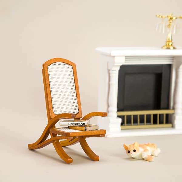 IC Dukkehus Mini Chaiselong Stol Liggestol Model Dukkehus Møbler