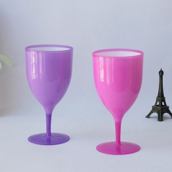 6 st/ set Dubbellagers Plastvinglas Cocktail Champagne