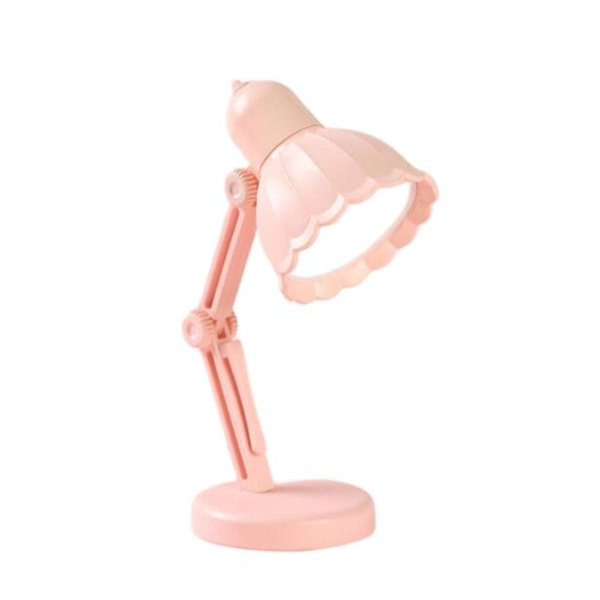 IC Vikbar Rosa Mini Magnetisk Natlampe Bordlampe Bærbar Skrivebord Øjenbeskyttelse Små Kronblade Læser Varmt Lys LED Bordlampe