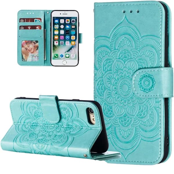Kotelo yhteensopiva iPhone 7/8/SE iPhone 2020:n kanssa, läppälompakon korttipaikat