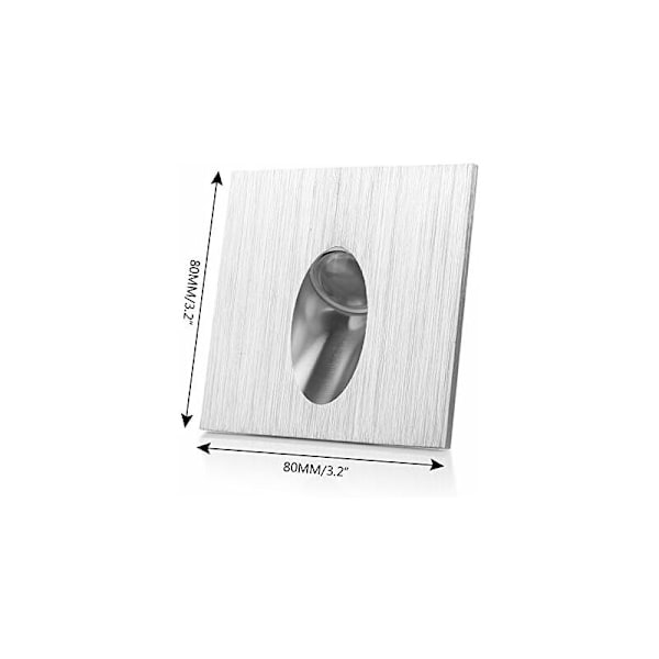 Firkantet LED Innfelt Vegg Downlight for Trapper, Veranda, Innkjørsel 1W AC 100-245V (Kald Hvit)