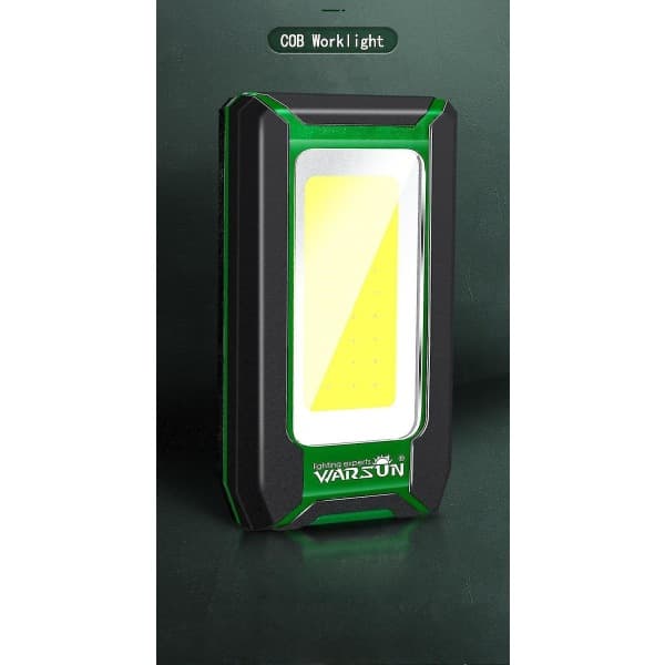 IC Campinglys Lampe Led Arbejdslys Bærbar USB Opladbar Power Magnetisk Bærbare Spotlight Grøn