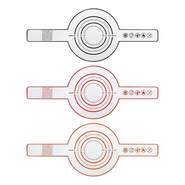 3 Pcs Silicone Baking Mat Non-Stick Bread Lifter Reusable Food Grade Bread Mat with Long Handle for Home Kitchen Mix Color Mix Color