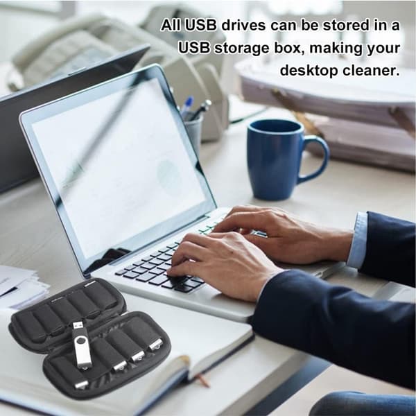 Opbevaringspose - egnet - USB - hukommelse - hukommelsestaske - Universal - organiseringspose - Elektroniktilbehør - holder - harddisk
