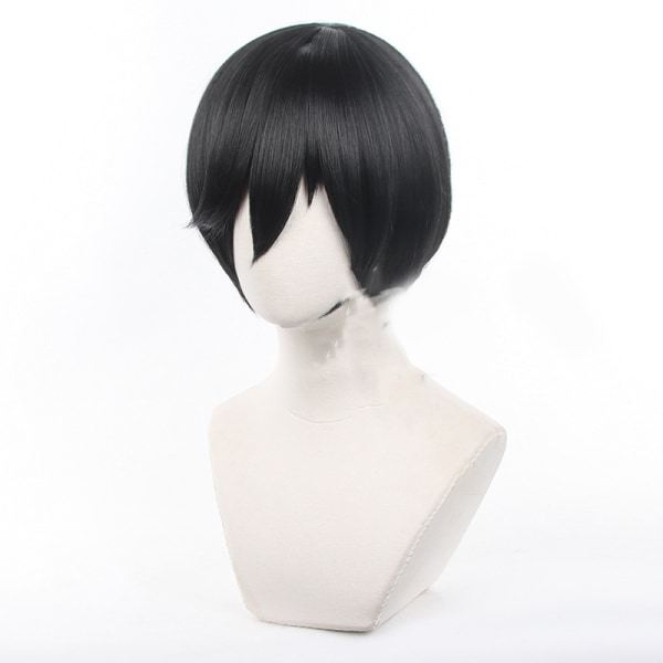 IC Anime Blue Lock ITOSHIRIN Cosplay Paryk Syntetisk 32cm Sort Hår
