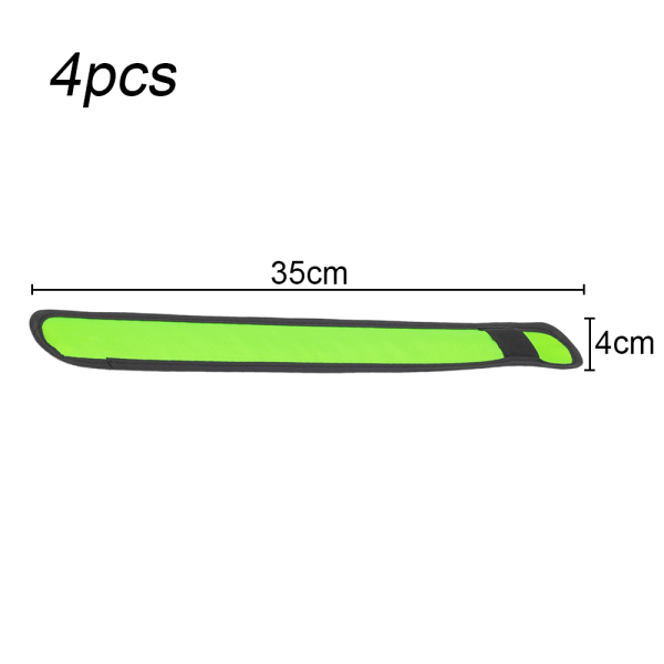 IG 4-pakk LED-valohihnoja käsivarteen Yöturvallisuus hihna Punainen+vihreä