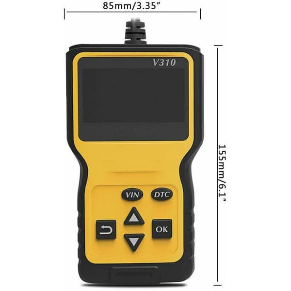 OBD2 Skanner Auto Diagnostisk Verktøy Bilkode Leser Kompatibel med OBDII Les Slett Motorfeilkoder Oppdag Motorfeil