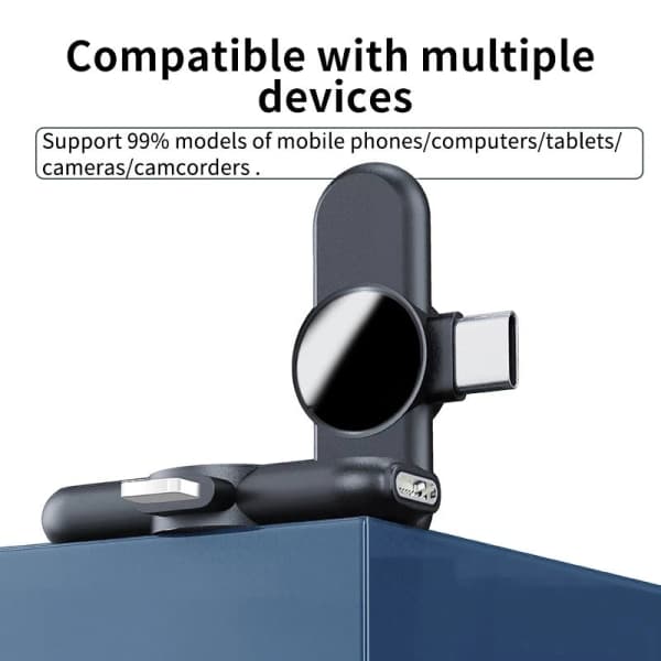 Professionel Lavalier Mikrofon Kondensator Trådløs Mikrofon til iPhone iPad - Sort (Pakke med én) A