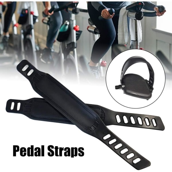 IC 1 par treningsykkelpedalstropper, kraftig justerbar lengde