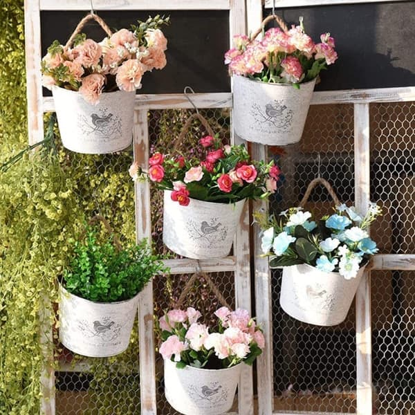 IC CNE Hengeblomsterpotte, Galvaniserte Veggplanter, Gar