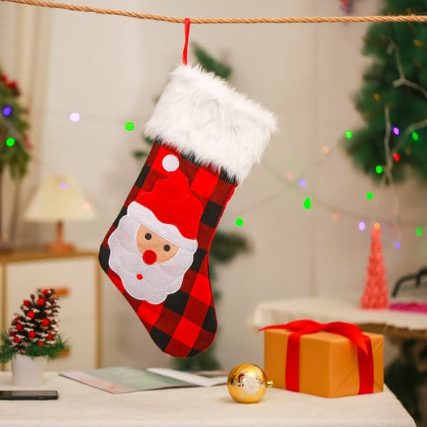 Julstrumpor 3-pack, Snöflinga Gammal Man Snögubbe Älg Julstrumpor Presentpåse Julstrumpor