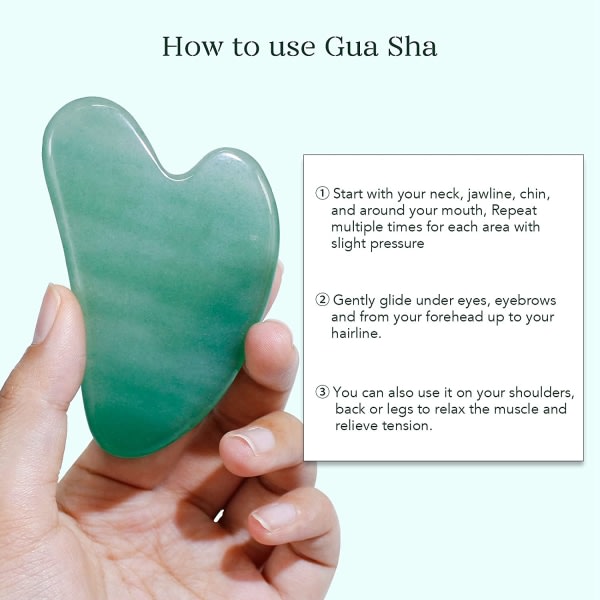 IC Jade Roller & Gua Sha, Ansigtsrulle, Facial Beauty Roller - Grøn