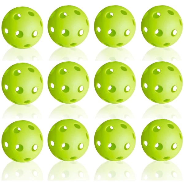 IC 12-pack muoviset baseball-harjoituspallo, sisä- ja ulkokäyttöön, kevyt