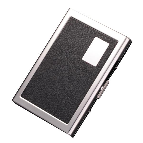 IC Korthållare med fack - luottokortit - metalli - plånbok - Svart