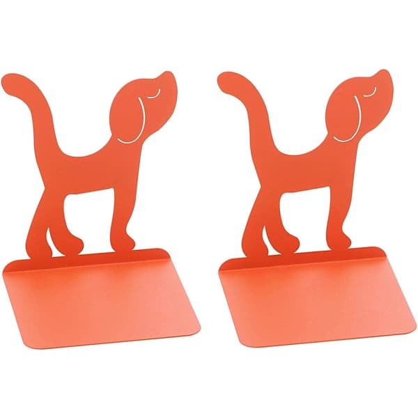 IC 2-pack metall bokstöd Heavy Duty bokstöd Bokhylla Hundformad