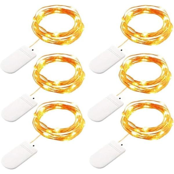 IC 6-pak Fairy String Lights 7.2ft 20 Led Stjernelys
