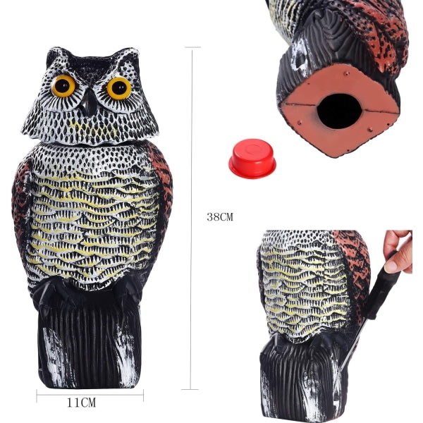 IC 1x Ugle Have Plast Ugle Dekoration Ugle Statuer Udendørs Ugle