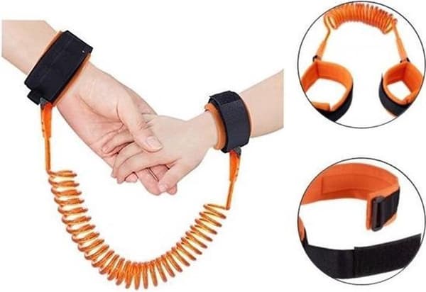 Barnsele / handledsband / anti-rymningssele för barn / småbarnskoppel - 1,5 meter - Orange