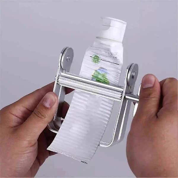 Væghængt tandpastadispenser og holder - Badeværelsesorganisator