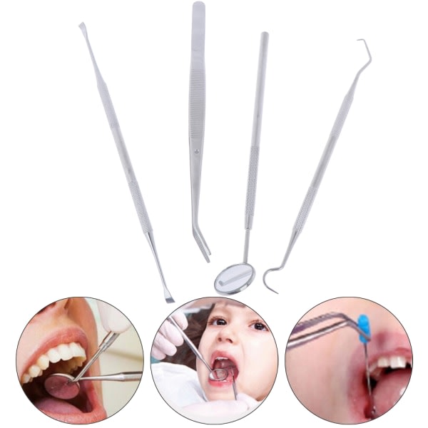 Rostfritt stål Dental Set Tandläkare Tandsatser Munrengöring