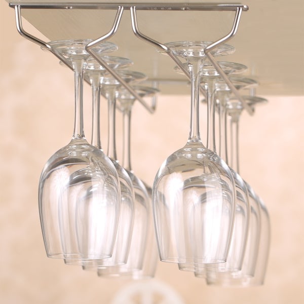 Vinglasställ Under Skåp Enkelspårig Vinglashållare Stemware Hållare 27cm