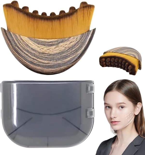 Ny Lymfdränage Ansiktsborste – Ergonomisk Ansiktsmassageborste, Främjar Blodcirkulationen & Lindrar Trötthet 1-Pack