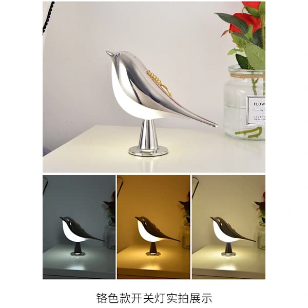 Bedside Lamp with Touch Control, Cute Bird LED Desk Lamp, Creative Bedside Lamp Aroma Lamp with USB Port, 3-Way Dimmable Bird Lamp