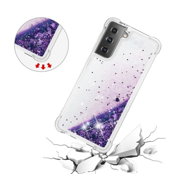 IC Samsung Galaxy S21 - Stötsäkert Quicksand Skal - Lila Lila Lila