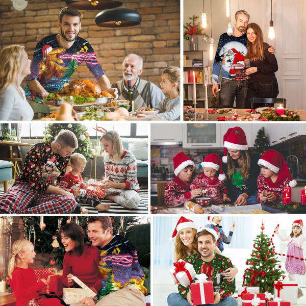 Ful jultröja Jultröja för män 3D-tryckt Tröjor