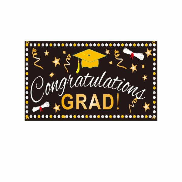 IG Graduation Party Dekorationer Tillykke med Graduation Banner style 4