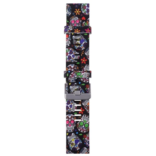 Quick Release watch Silikonarmband kompatibel för Garmin Fenix ​​5 Plus / Instinct / Forerunner 935 945 - Colorful Skull Colorful 21X2.2CM