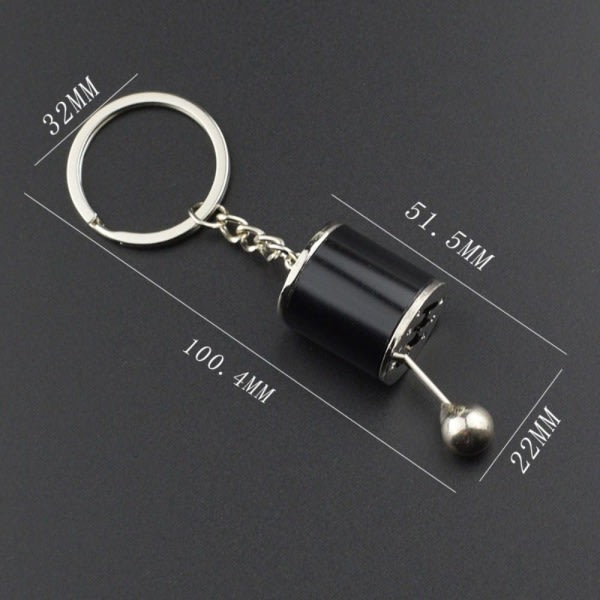 2 stk Gear Stick Knob Nøglering Bilnøglering SORT black IC