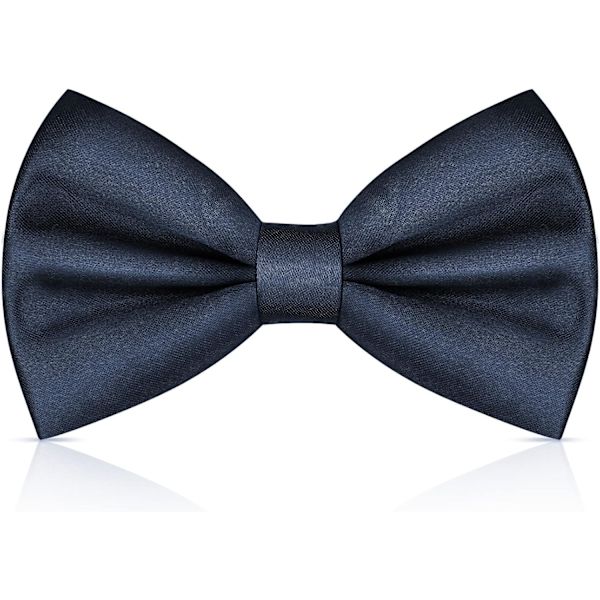 Herrar Slips, Klassisk Enfärgad Slips Slips för Män, Satin Smoking Slips, Justerbar Formell Slips för Fest, Bröllop Dark blue
