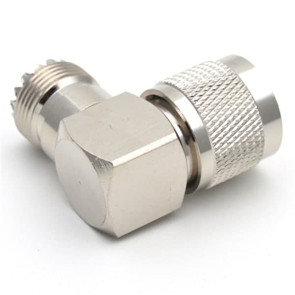 IC 1 stk UHF SO239 hunstik til UHF PL259 hanstik ret vinkel R