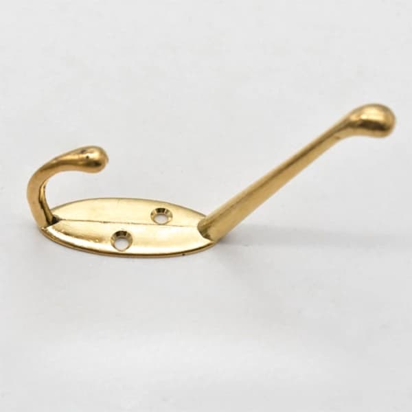 9-pakke Veggmonterte Metallkroker, Doble Stifter Gull