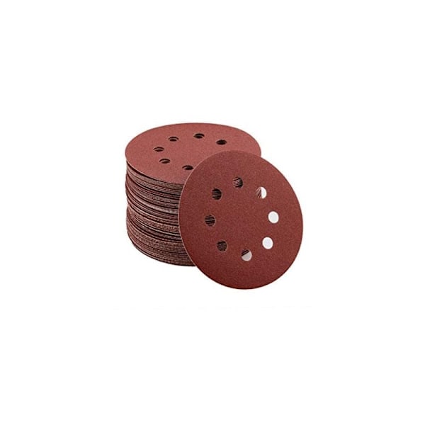 80 stk. slibeskiver 40/80/120/240/320/400/600/800 korn 125 mm størrelse ideel til slibning/polering/rustfjernelse