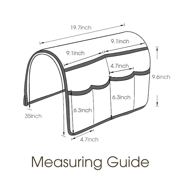 Bed and Sofa Organizer - Storage - Storage Bag - Bed Storage - Sofa Storage - Bedside Storage Bag Grey -