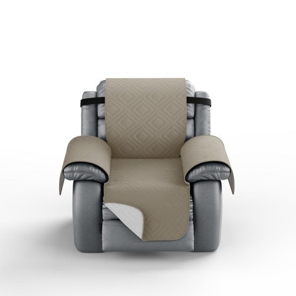 IC Vandtæt og skridsikker sofaovertræk med elastiske bånd Vaskbart sofaovertræk kaki Small Recliner Sofa Cover