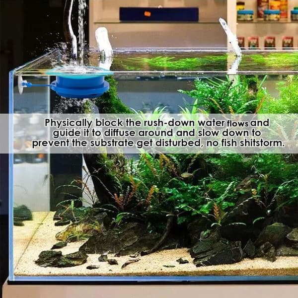 Akvarium Vattenflödesdeflektor Säker Luktfri Vattenbytesverktyg för Akvarier Skyddar Grus Kompatibel med Alla Märken