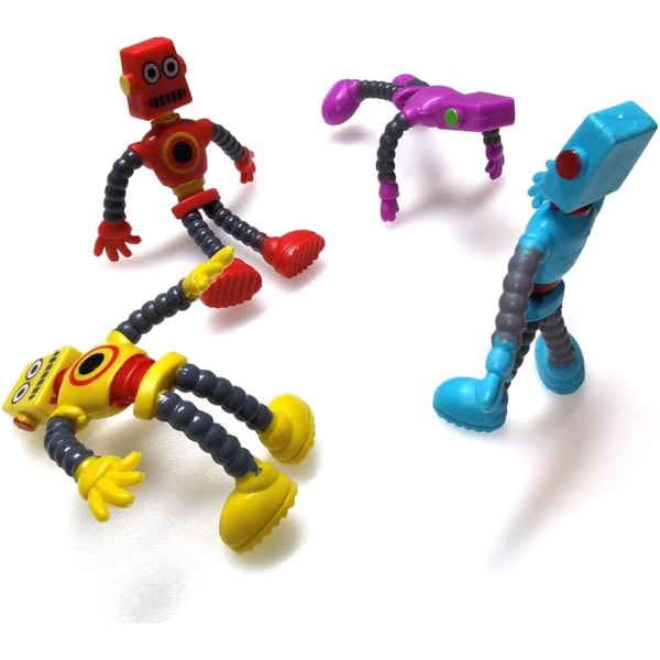 IC Figurer Robot Sæt med 4 Twisted Deformed Doll Dekompressionsleksak til pojkar Flickor Coola grejer Søta saker Rolig present