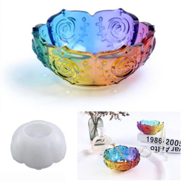 IC 1st Rose Förvaringsskål Form DIY Blommönster Förvaringsskål Mirr