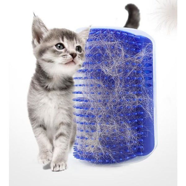Kattebørste Massasjeapparat Hårborttagare Kammar Pet Cat Self Groomer For Cat Grooming Tool Grå