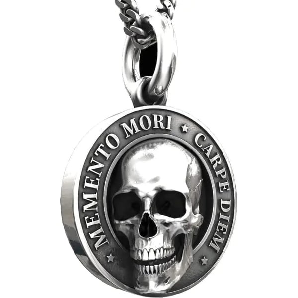 IC Memento Mori Halskæde Carpe Diem Vedhæng 3D Kranie Halskæde til Mænd, Mori 400-års Jubilæums Halskæde Special