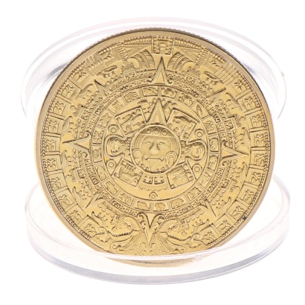 IC 1:a Maya Memorial Coin Pyramider Mynt Mexiko Aztec Minnesmynt