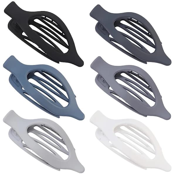 Flade hårklemmer 6 stk. Lay Down Claw Clips Franske Concord hårklemmer til tykt hår Alligator hårklemmer til tyndt hår And E E