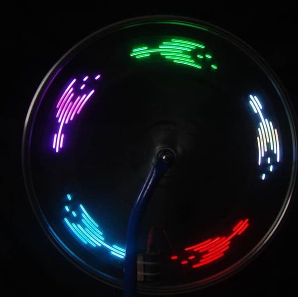 Cykelegerbelysning – 14 LED-lys – egerlys – cykelhjulbelysning – 30 mønstre – Sæt med 2