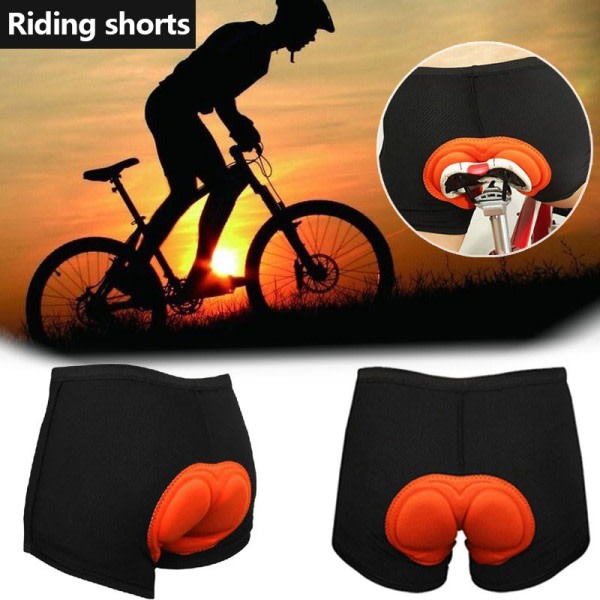 IC Cykelshorts Underundertøj Svampe Cykelbukser 3D Forbedret Sort S